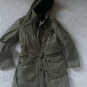 Lucky Brand Olive Green Hooded Jacket